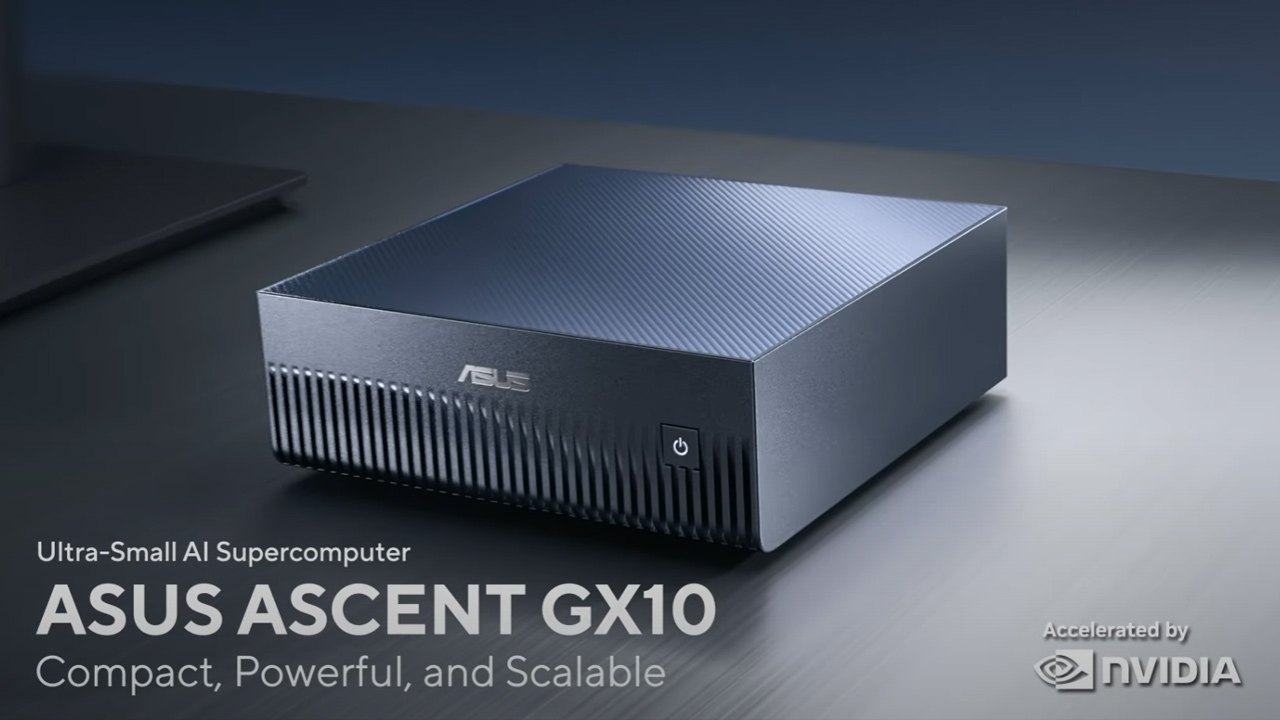 The ASUS Ascent GX10, ASUS's compact desktop AI supercomputer