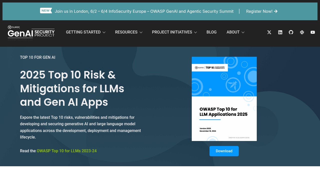 The OWASP Top 10 for LLM Applications project page